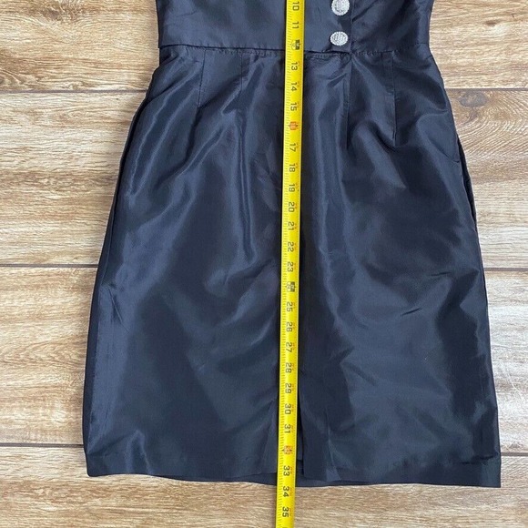 SILK Cocktail Dress in Black size 6 Expose Back - Picture 6 of 16